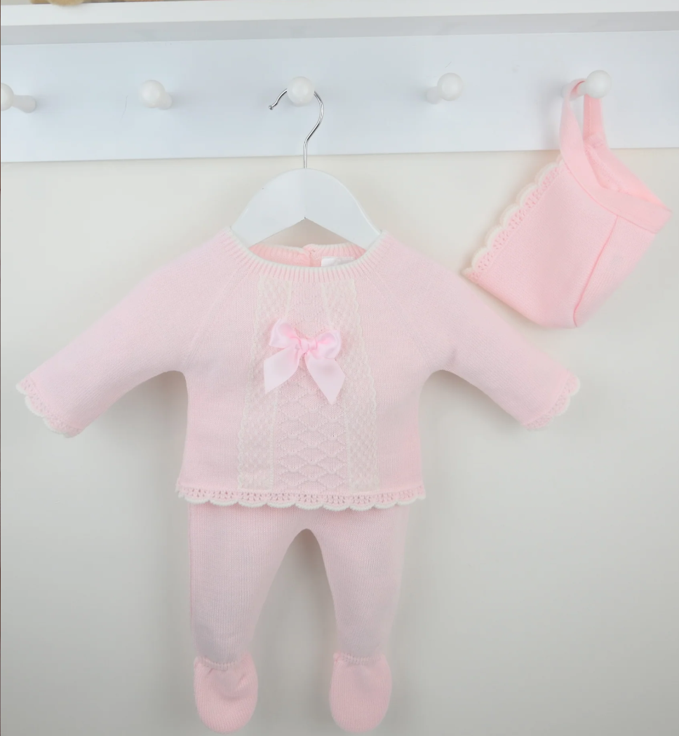 PRE ORDER Pex Girls Pink Knitted Set & Hat Tilda