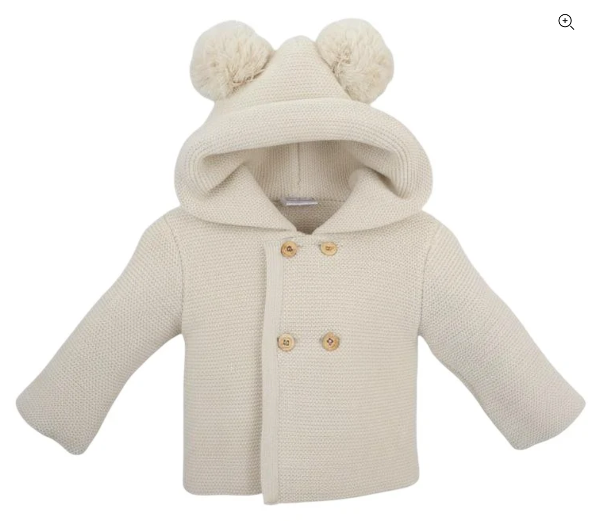 PRE ORDER Pex Beige Pom Hooded Jacket Harry