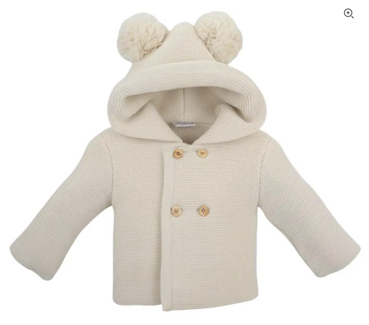 PRE ORDER Pex Beige Pom Hooded Jacket Harry