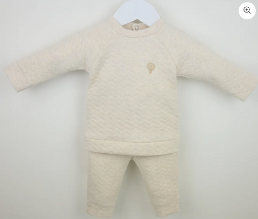 PRE ORDER Pex Boys Beige Ribbed Tracksuit Pascal