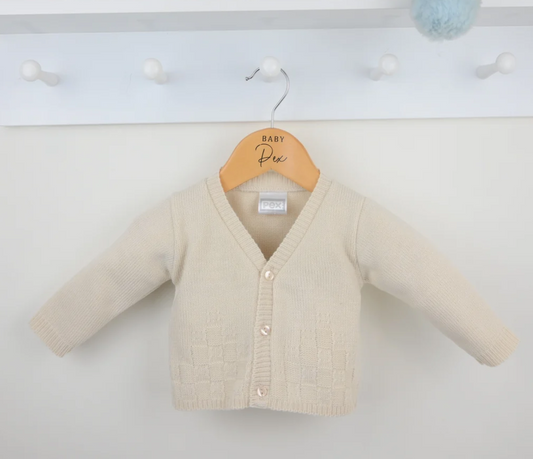 PRE ORDER Pex Boys Beige Knit Cardigan Bertie