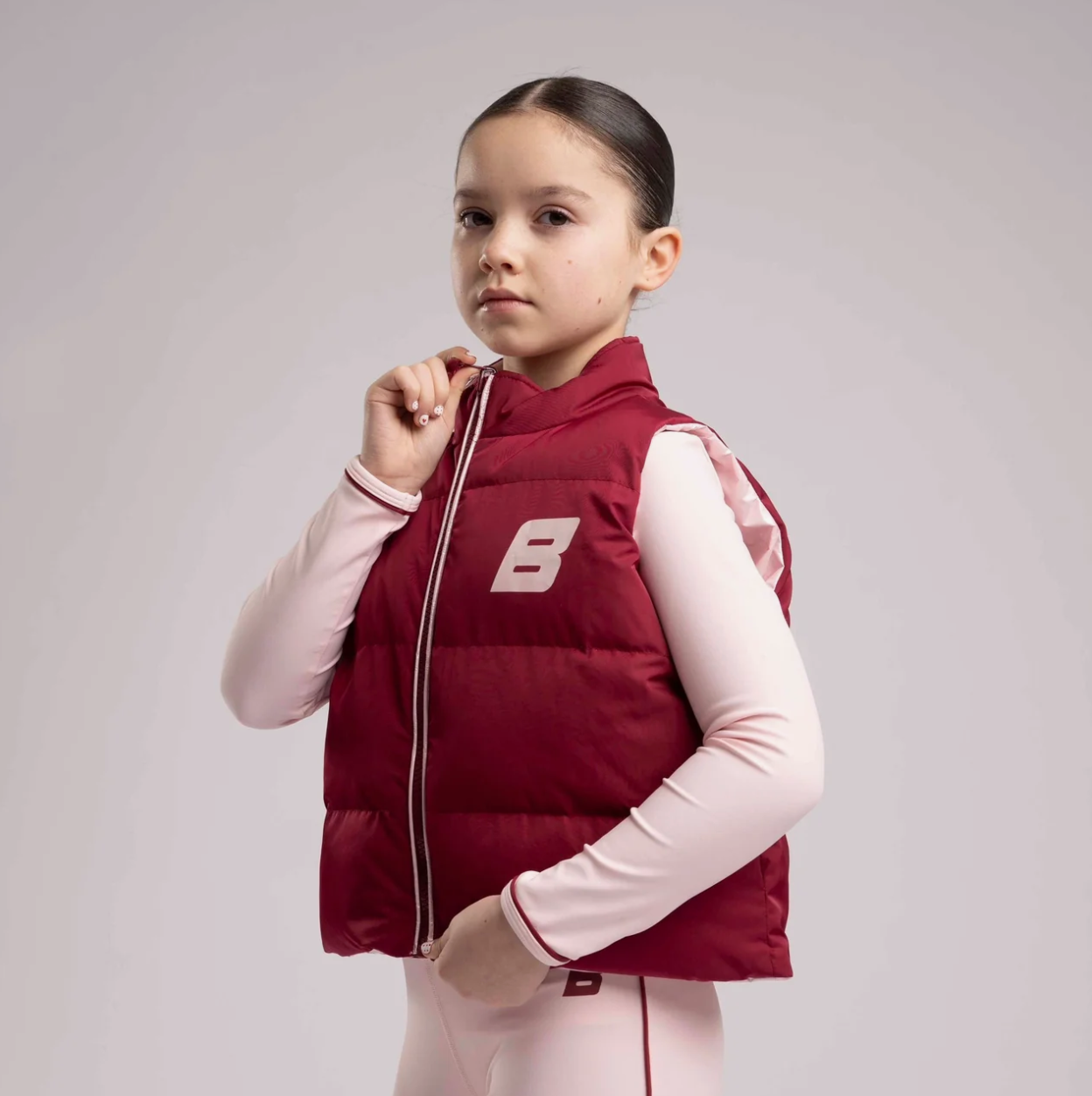 PRE ORDER Bonini Girls Burgundy Reversible Gilet Revive