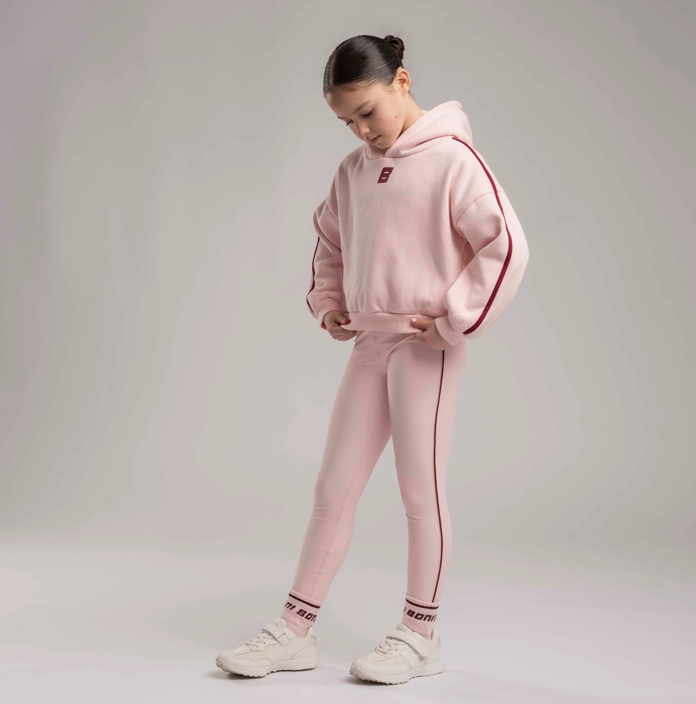 PRE ORDER Bonini Girls Pink Cropped Hoodie Revive