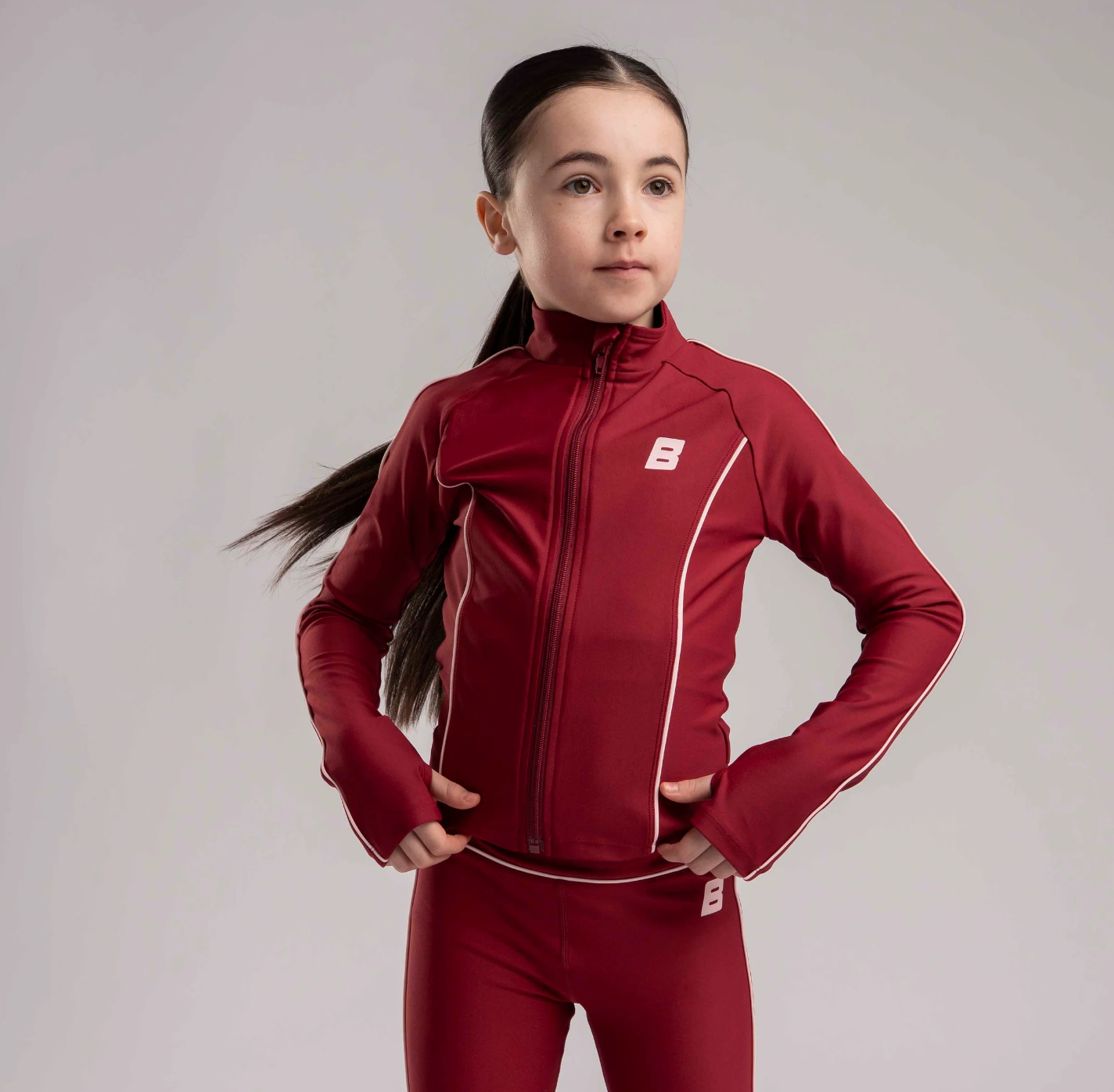 PRE ORDER Bonini Girls Burgundy Sport Zipper Revive