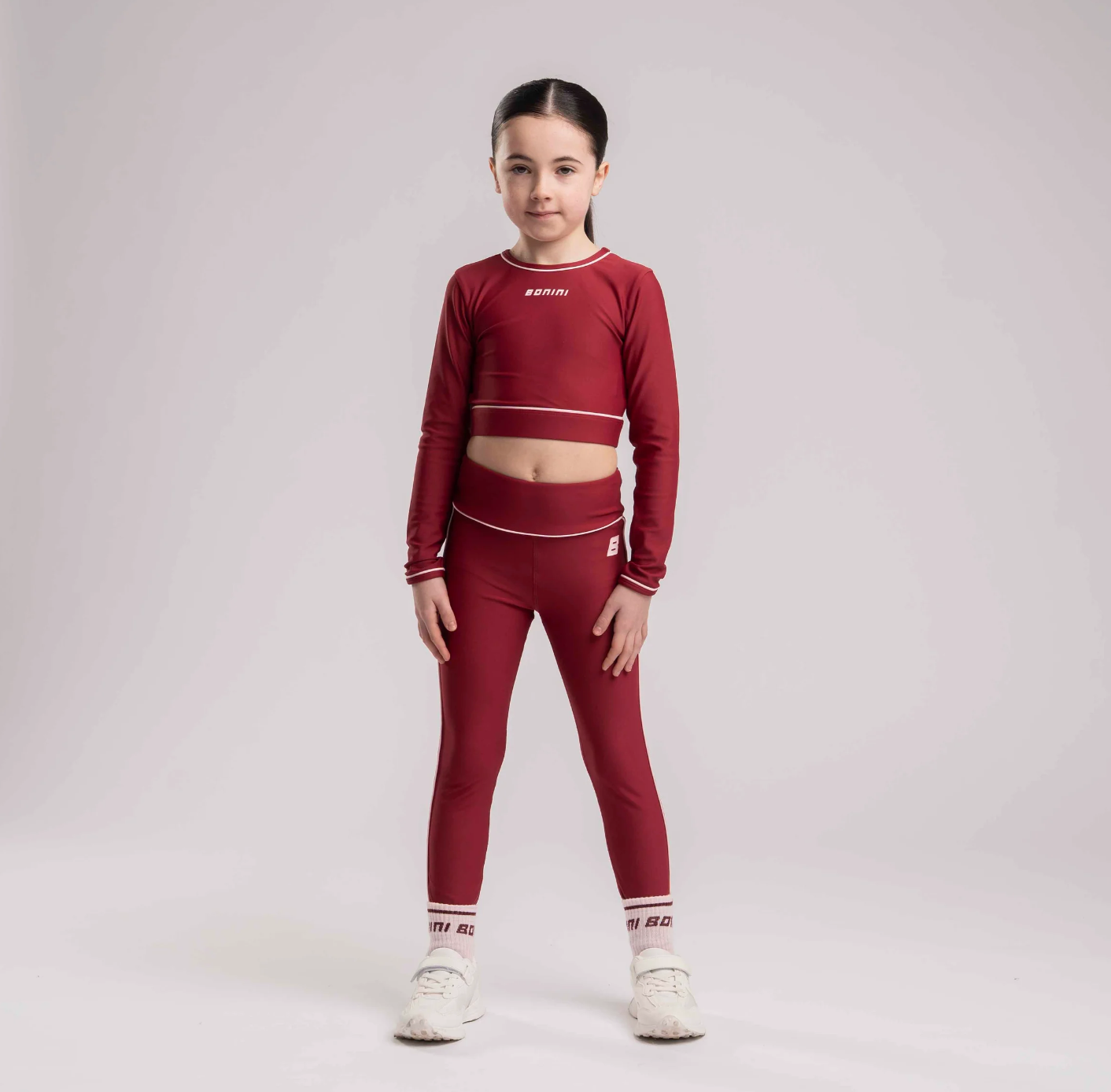 PRE ORDER Bonini Girls Burgundy Sport Leggings Revive