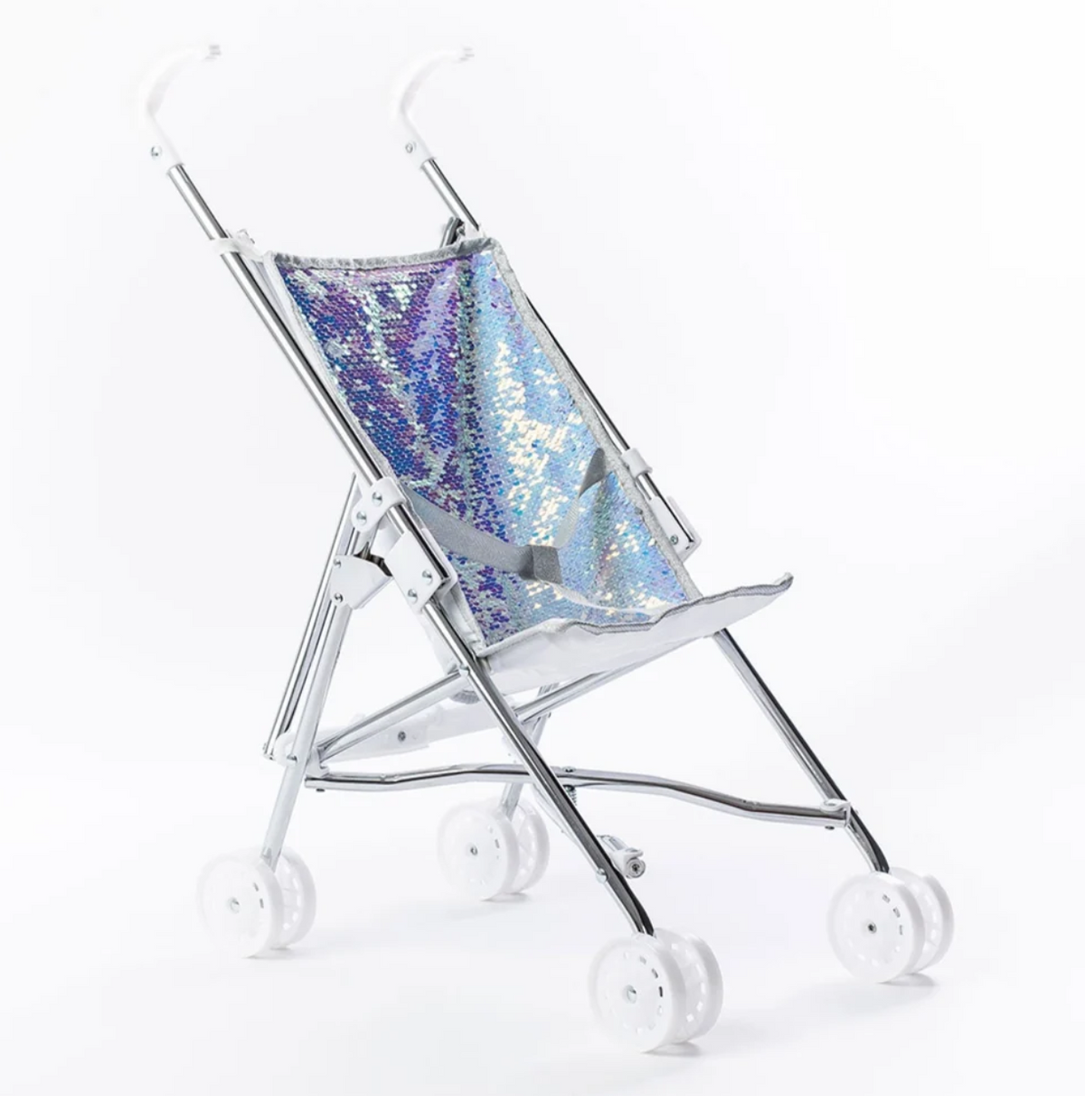 Roma White Glitter Dolls Buggy - Polly