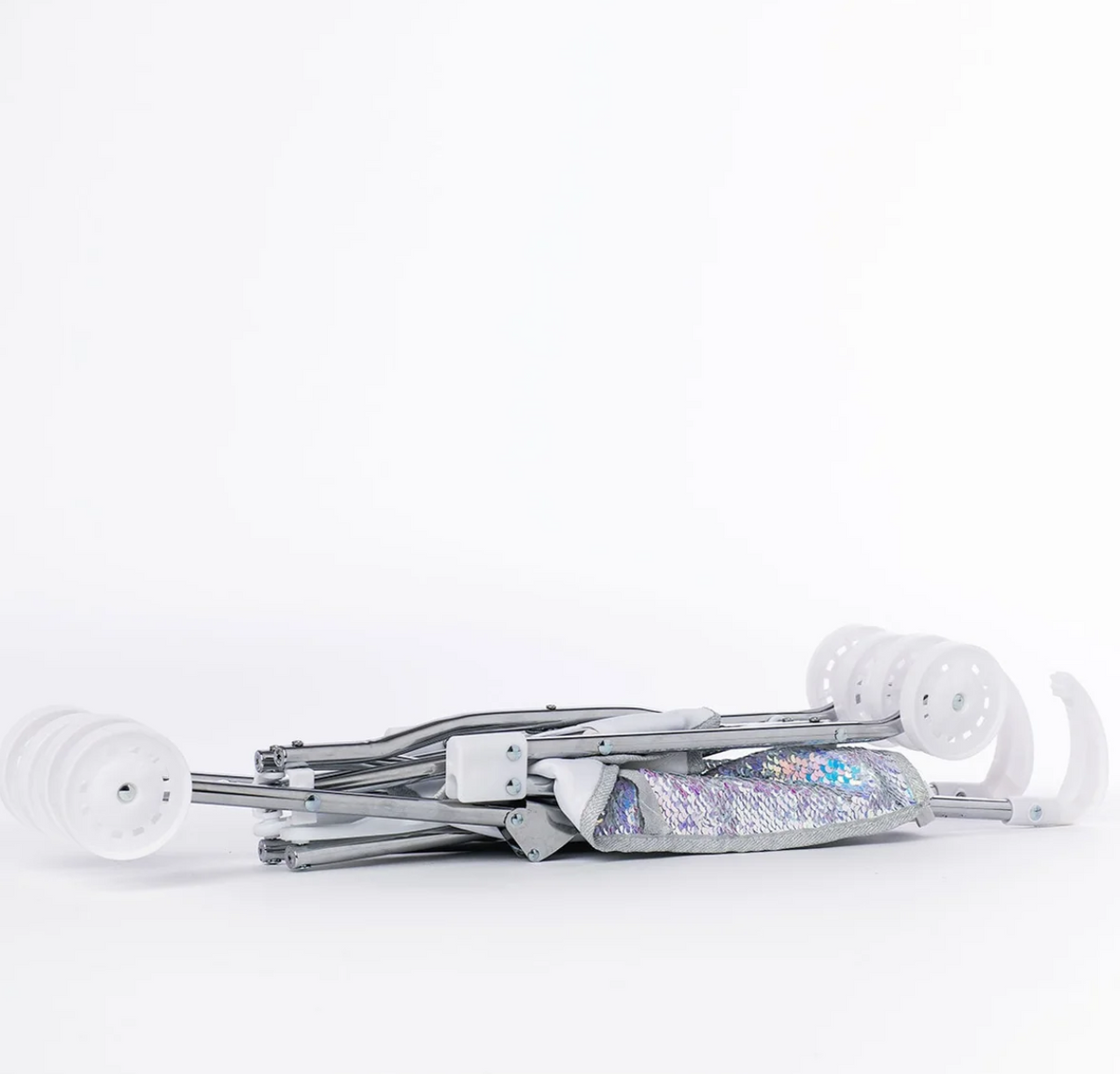Roma White Glitter Dolls Buggy - Polly
