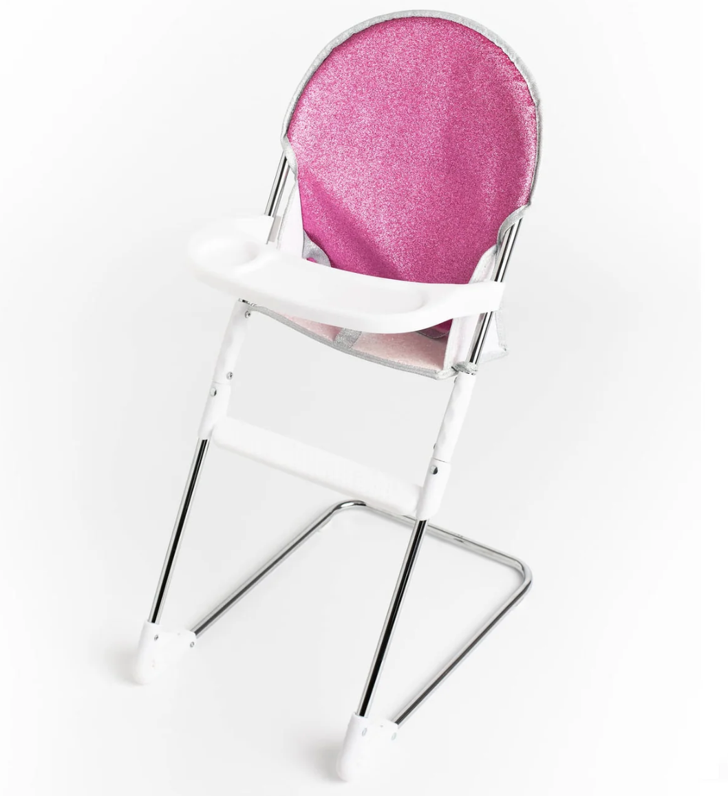Roma Stephanie Pink Glitter Dolls Highchair