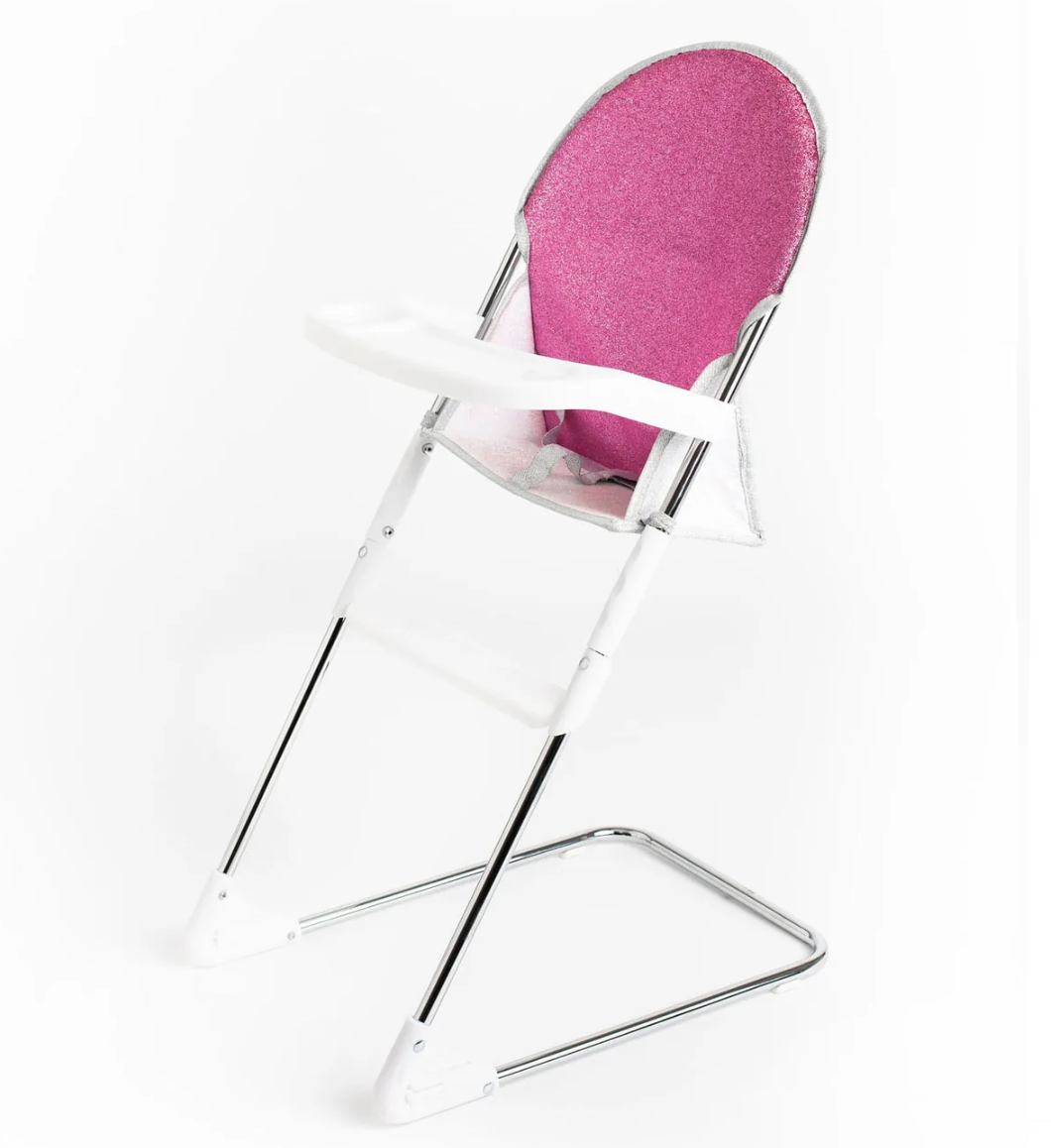 Roma Stephanie Pink Glitter Dolls Highchair