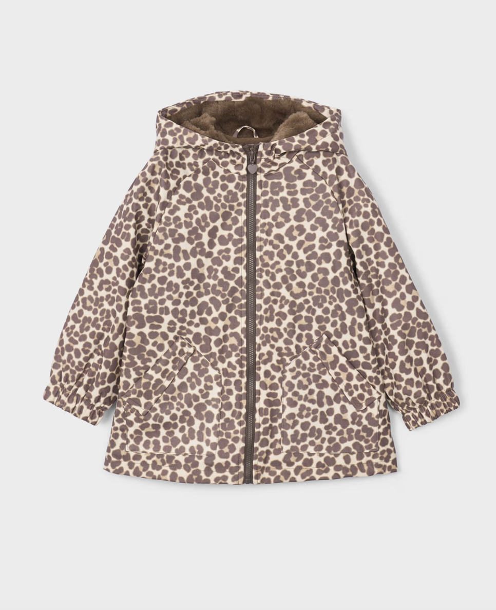 Mayoral Girls Leopard Print Fleeced Raincoat 4424
