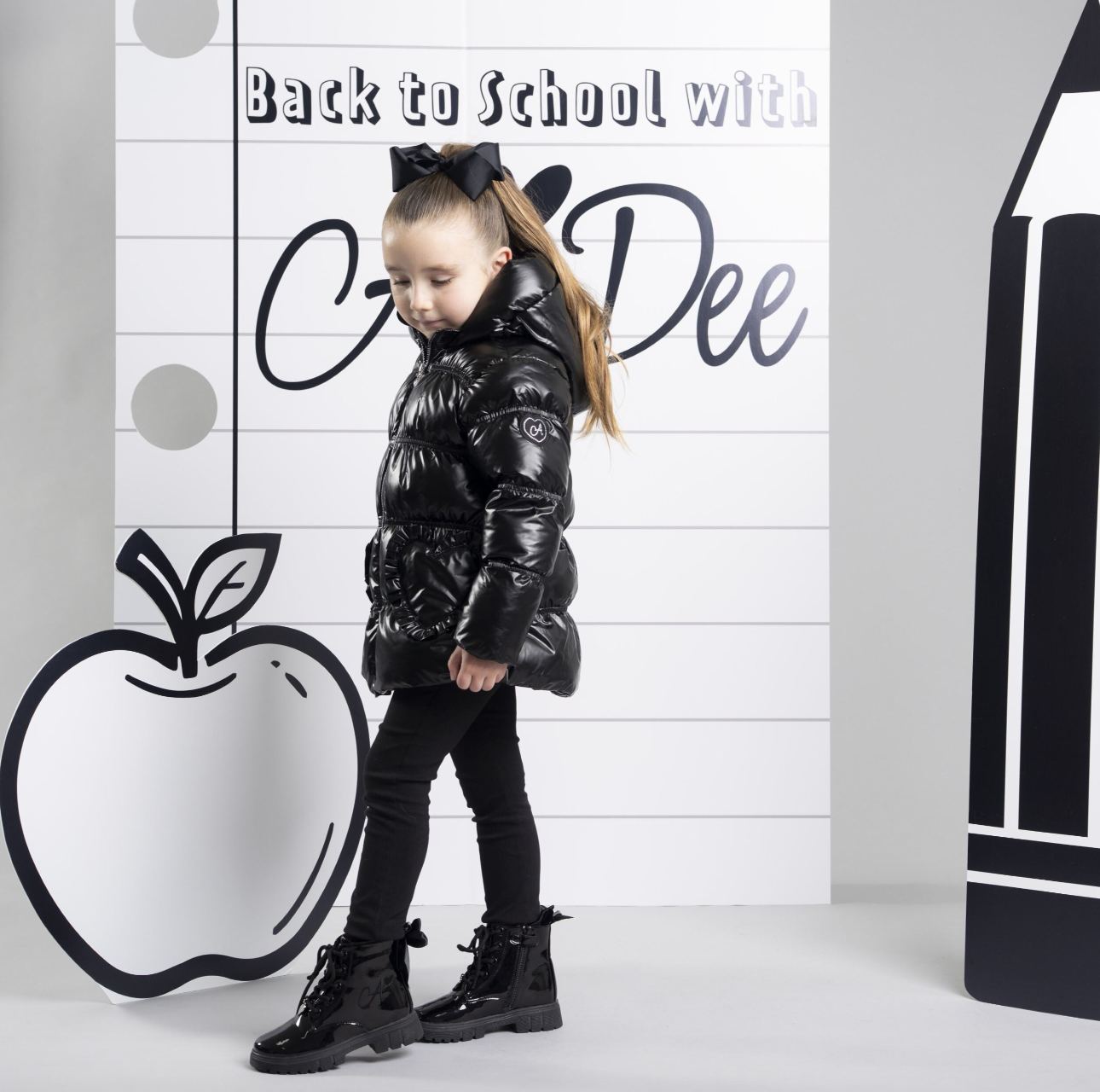 PRE ORDER ADee Girls Black Short Heart Jacket Luna