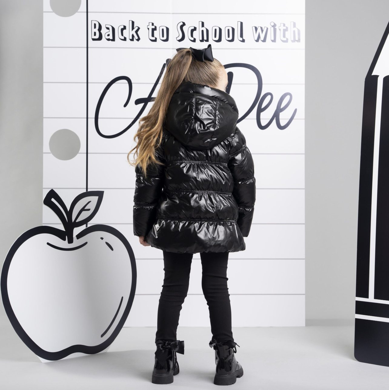 PRE ORDER ADee Girls Black Short Heart Jacket Luna