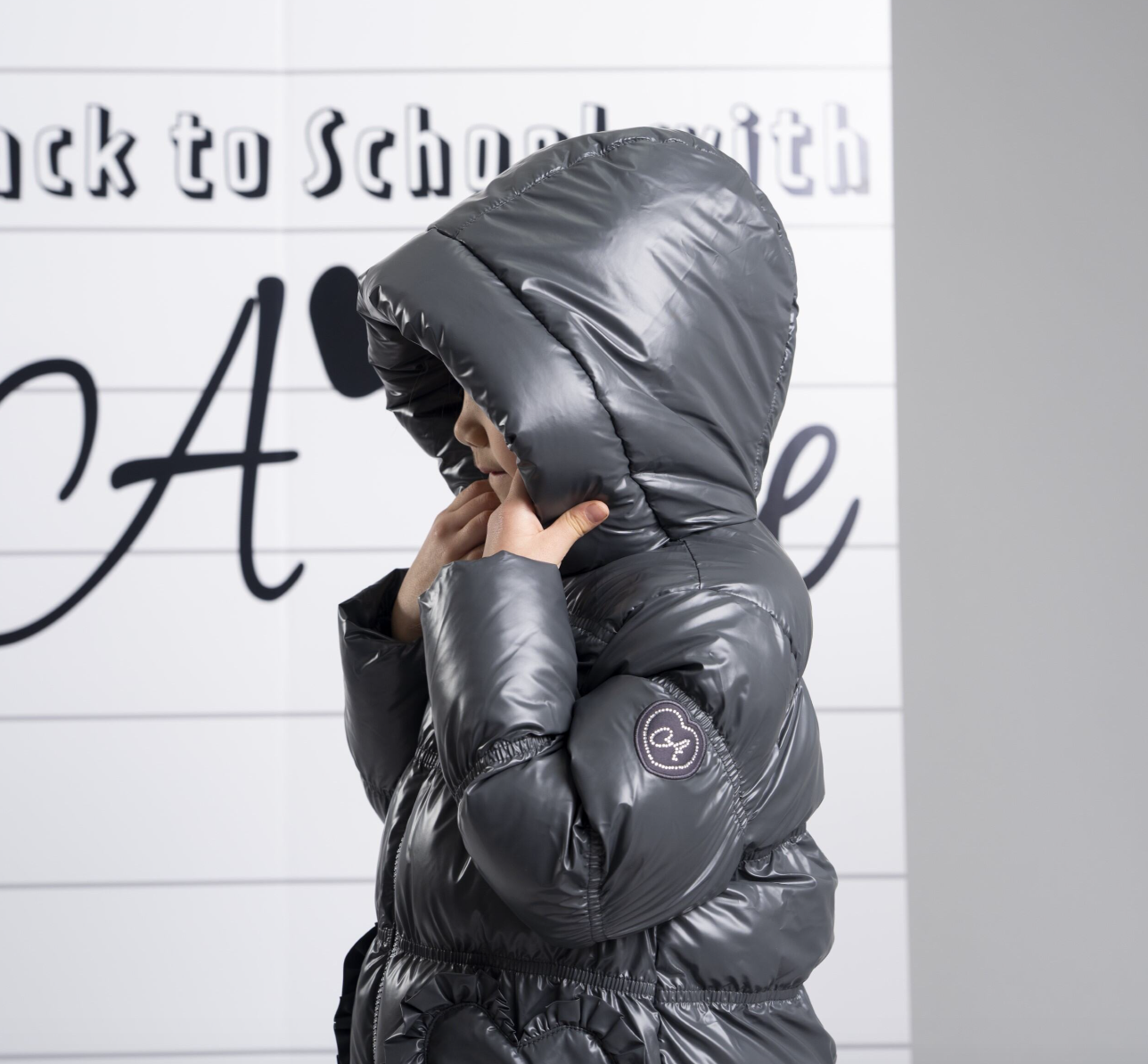 PRE ORDER ADee Girls Grey Short Heart Jacket Luna