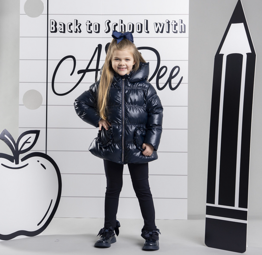 PRE ORDER ADee Girls Navy Short Heart Jacket Luna