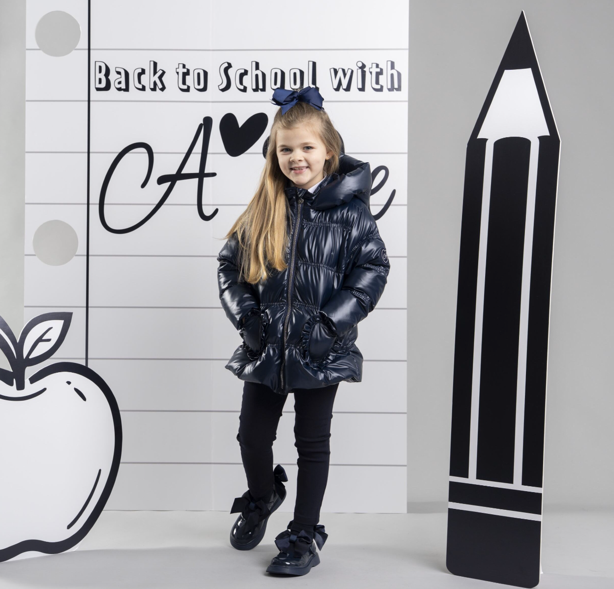 PRE ORDER ADee Girls Navy Short Heart Jacket Luna