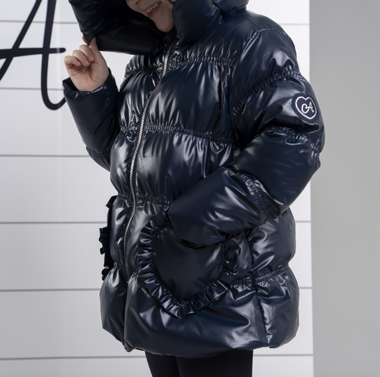 PRE ORDER ADee Girls Navy Short Heart Jacket Luna
