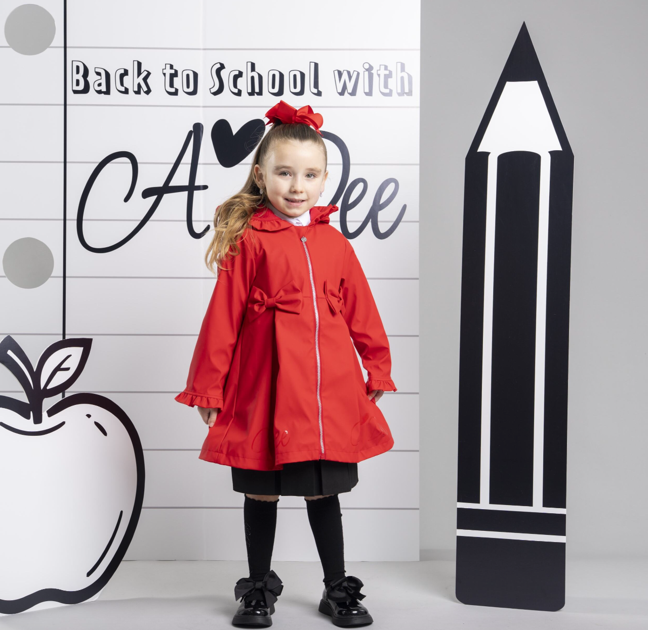 PRE ORDER ADee Girls Red Bow Raincoat Nova