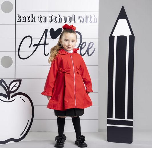 PRE ORDER ADee Girls Red Bow Raincoat Nova