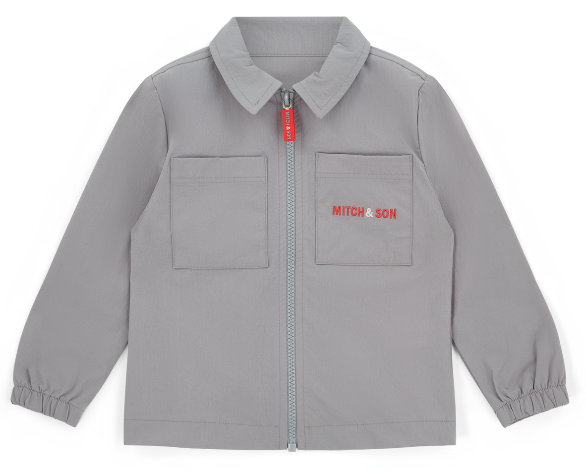 PRE ORDER Mitch & Son Grey Nylon Shacket Thiago