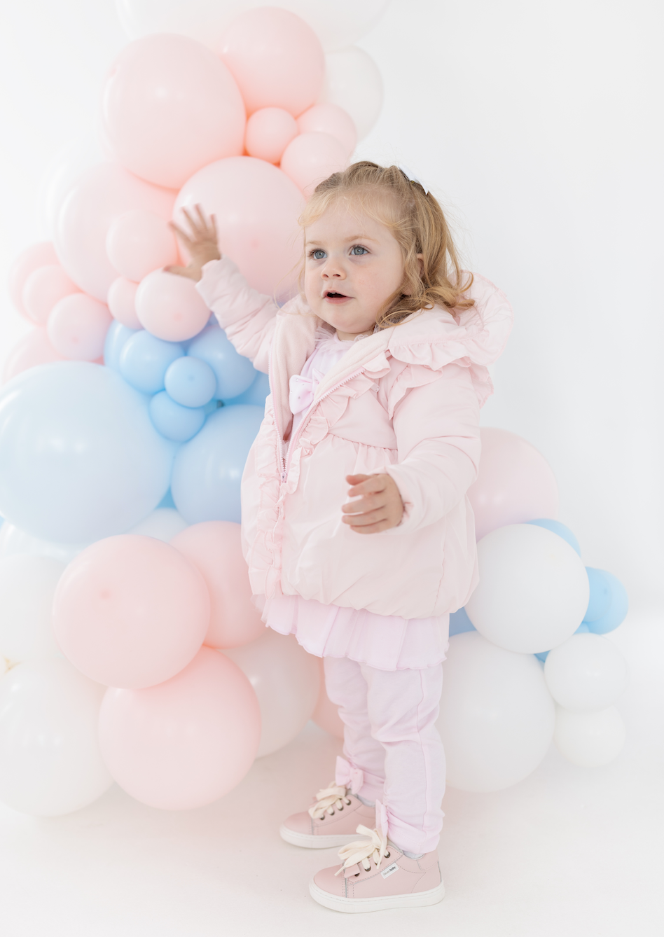 PRE ORDER Blues Baby Girls Pink Bow Frill Jacket BB3254