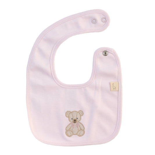 Baby Gi Girls Pink Teddy Bib AW25 TM24