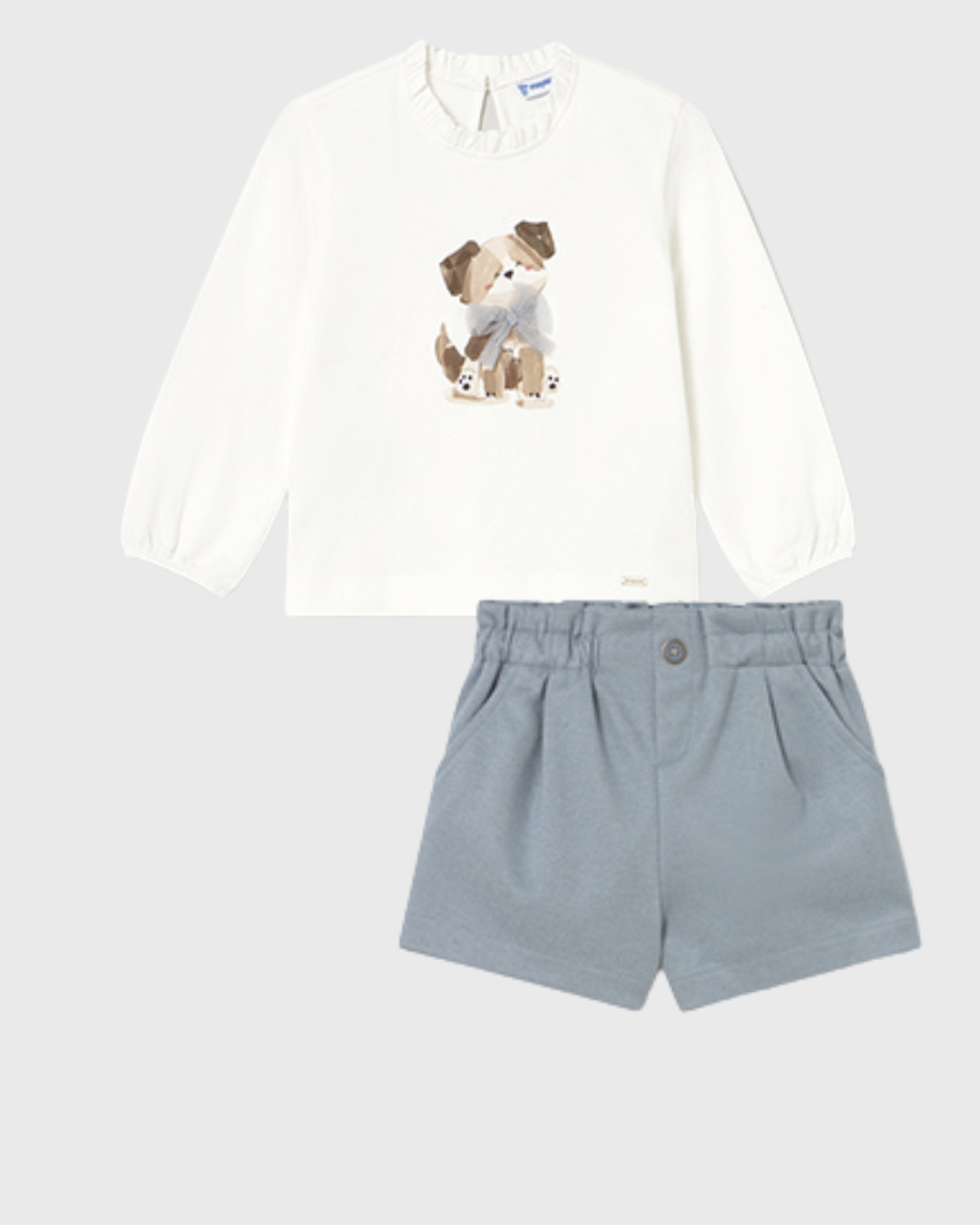 Mayoral Baby Girls Blue Pleated Short Set 2075 2261