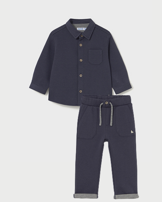 Mayoral Boys Navy Shirt & Trouser Set 2106 2509