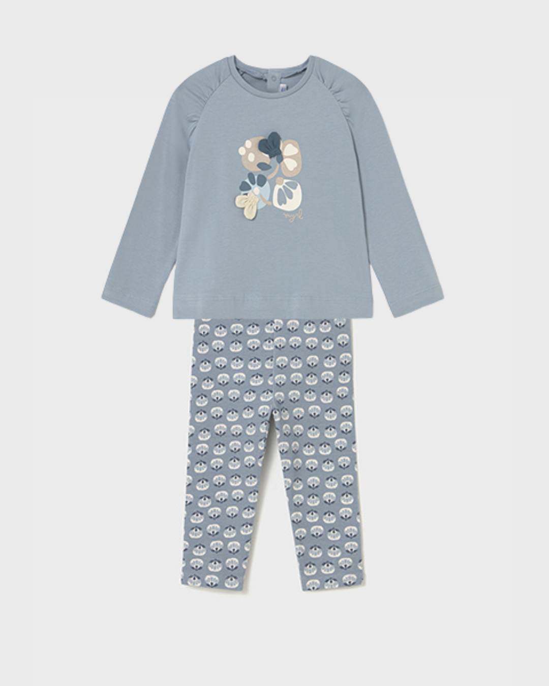 Mayoral Girls Blue Printed Legging Set 2082 2737