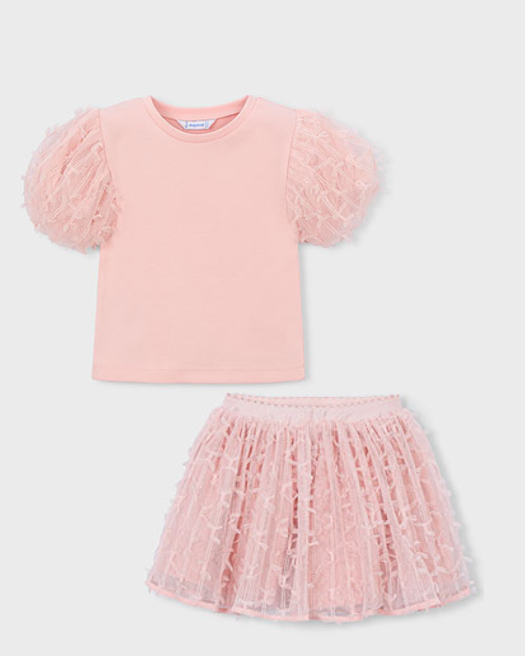 PRE ORDER Mayoral Girls Pink Tulle Skirt Set 3001 3901