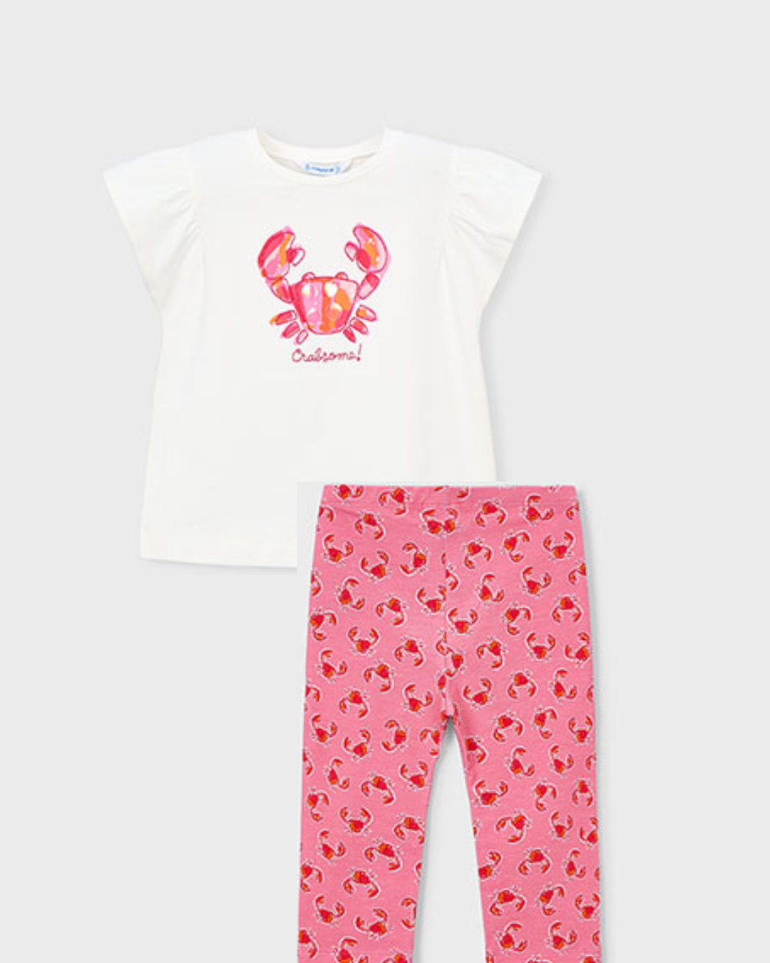 Mayoral Girls Fuschia Crab Legging Set 3007 3722