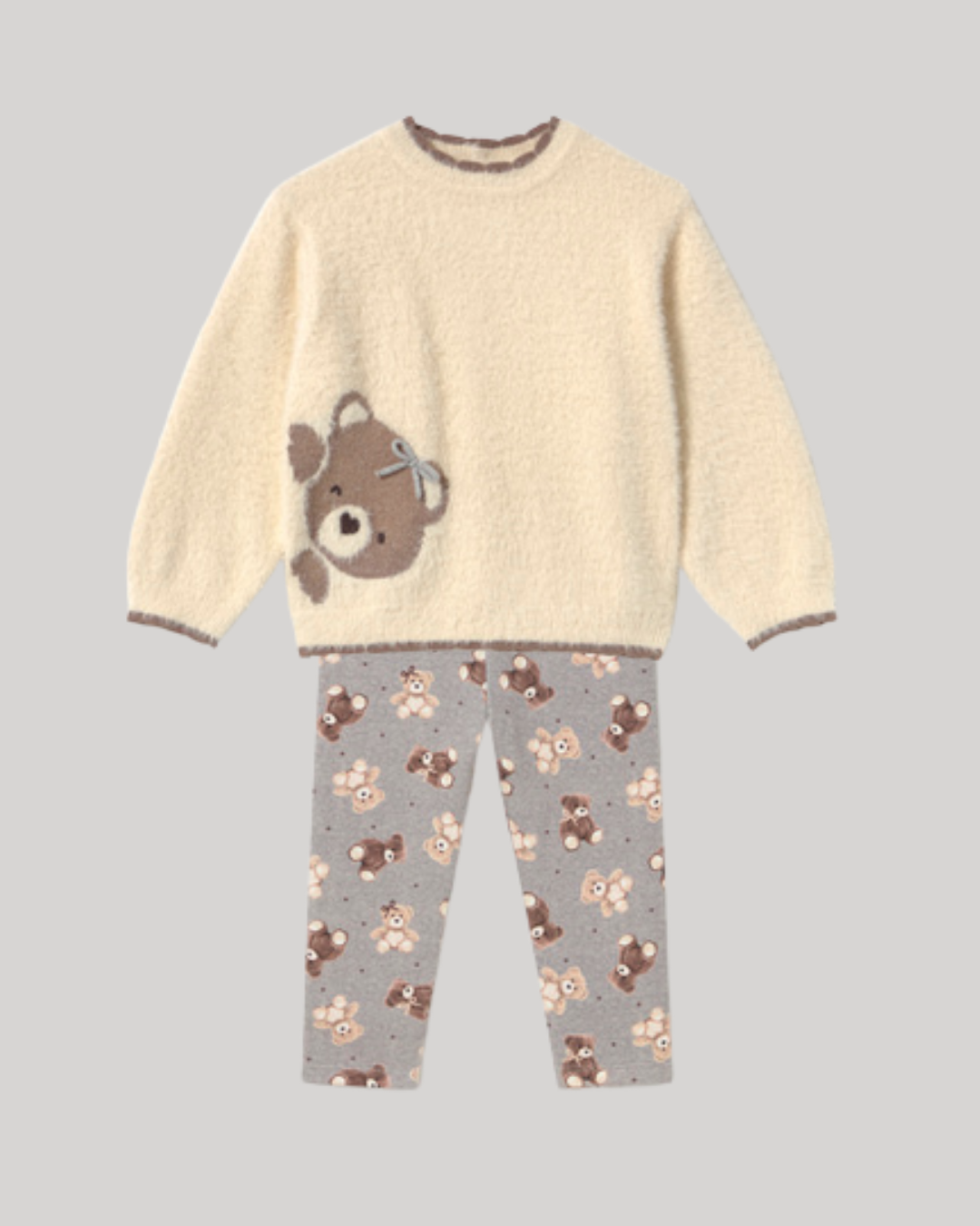 Mayoral Baby Girls Cream Teddy Knit Legging Set 2383 2779