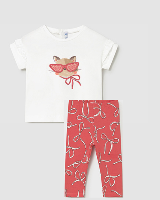 Mayoral Baby Girl Pink Printed Legging Set 1080 1746