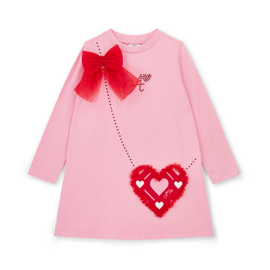 ADee Pink Jersey Handbag Dress Lotus