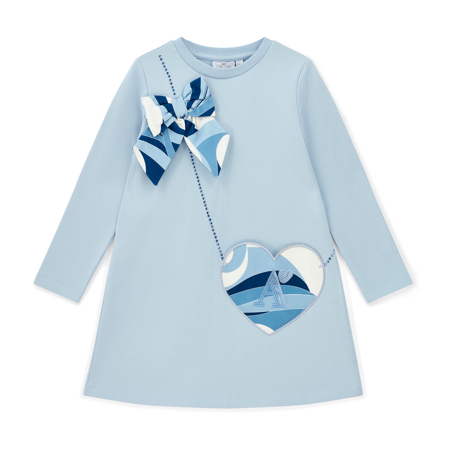 ADee Blue Handbag Sweater Dress Lotus