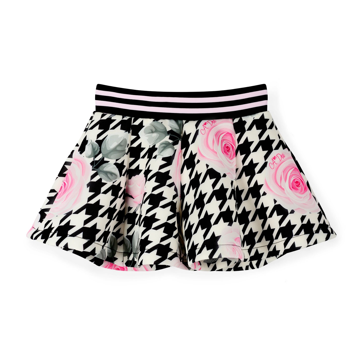 PRE ORDER ADee Girls Black Houndstooth Print Short Set Amy