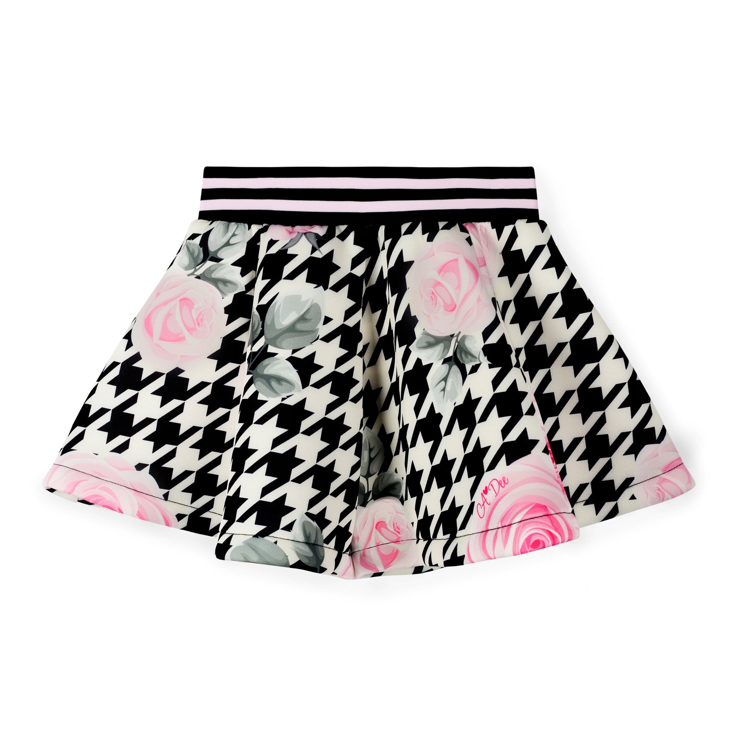 PRE ORDER ADee Girls Black Houndstooth Print Short Set Amy