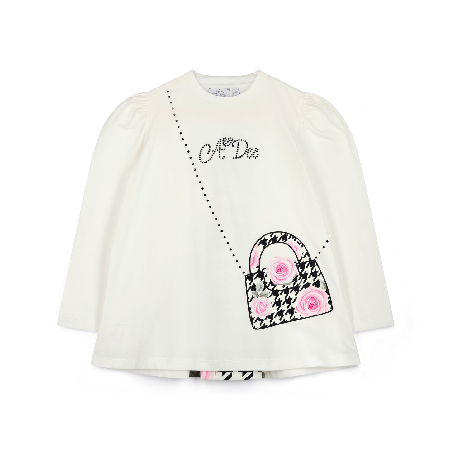 PRE ORDER ADee Girls White Houndstooth Legging Set Arabella