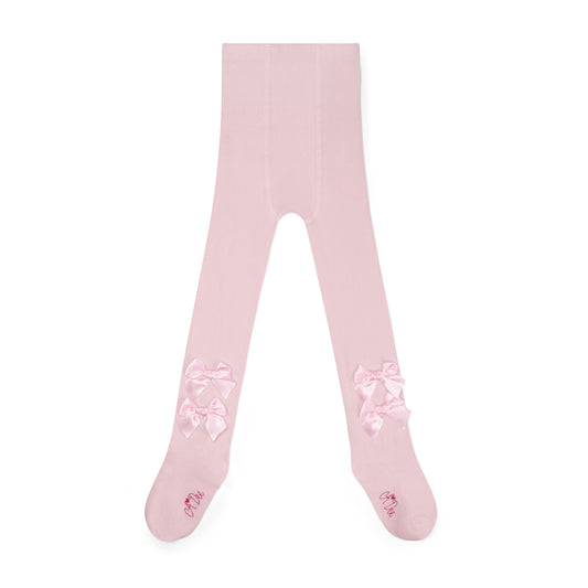 PRE ORDER ADee Girls Pink Bow Tights Adaline