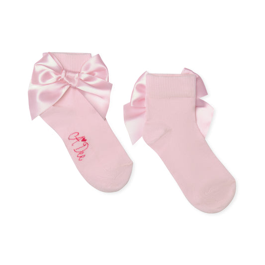 ADee Girls Pink Bow Ankle Sock Alexis