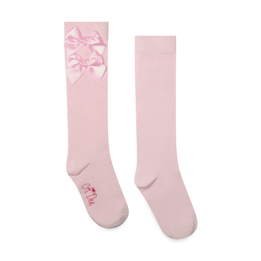 PRE ORDER ADee Girls Pink Bow Knee High Sock Ariel
