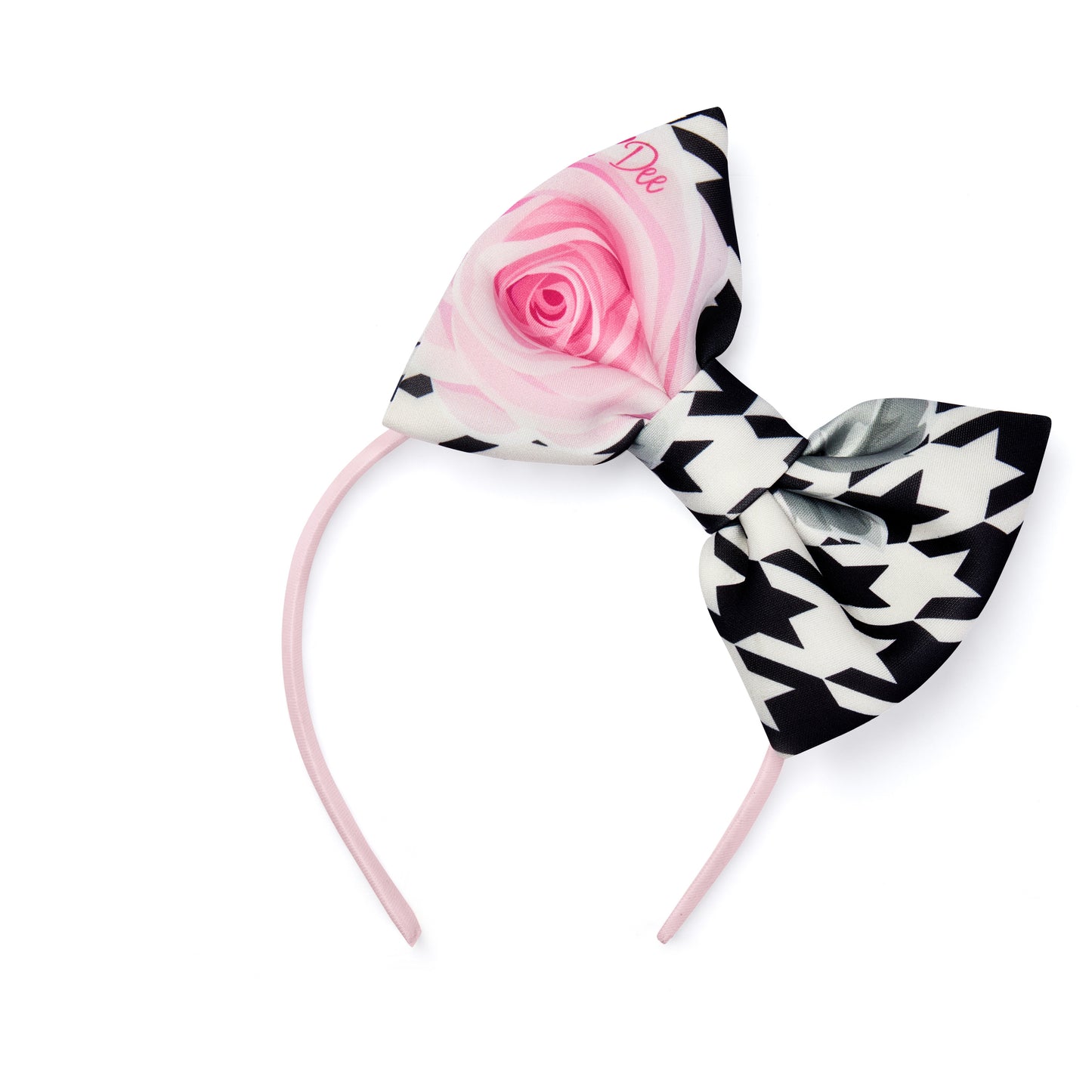 PRE ORDER ADee Girls Black Printed Bow Headband Allie
