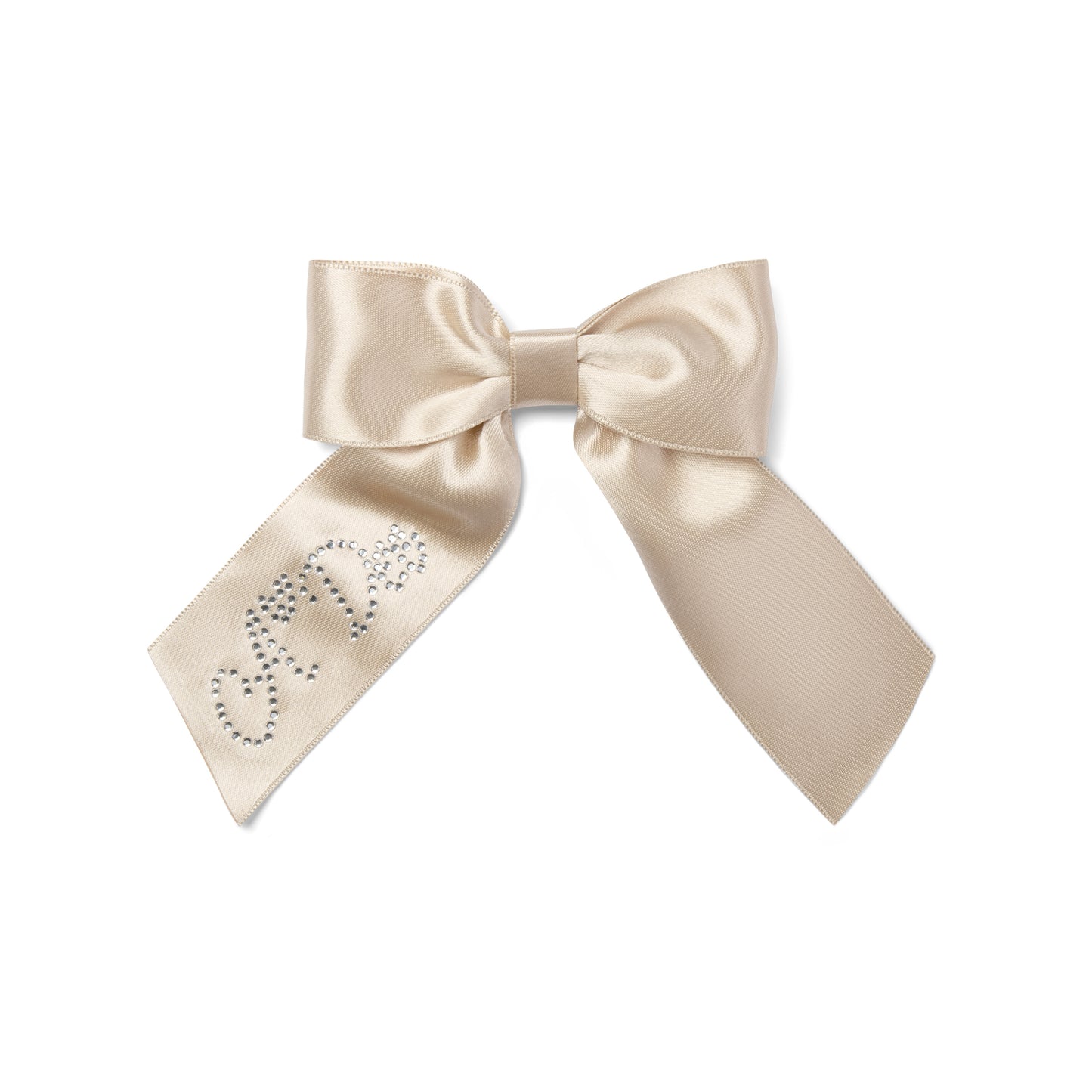 PRE ORDER ADee Girls Beige Satin Bow Hairclip Ariah
