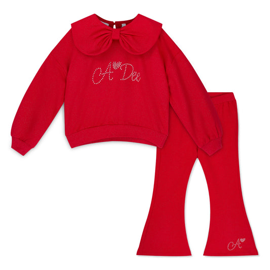 PRE ORDER ADee Girls Red Flared Tracksuit Amara