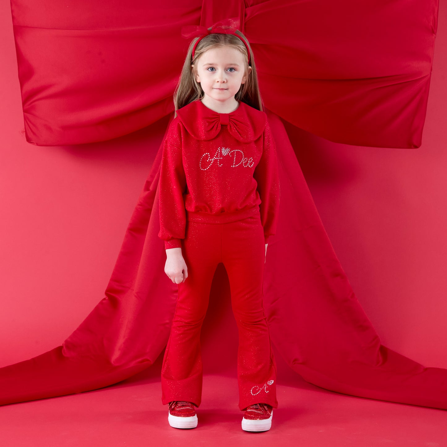 PRE ORDER ADee Girls Red Flared Tracksuit Amara