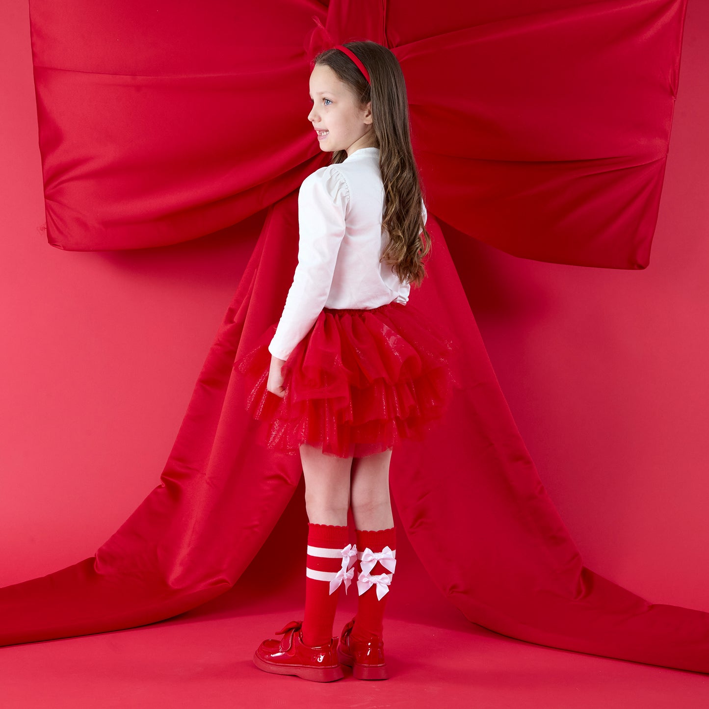 PRE ORDER ADee Girls Red Tulle Skirt Set Blair