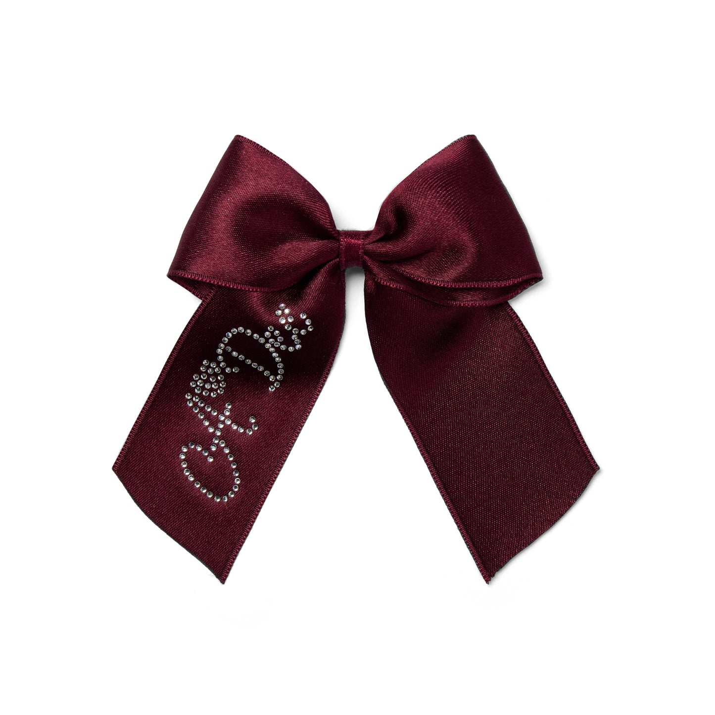 PRE ORDER ADee Girls Dark Cherry Satin Bow Hairclip Ariah
