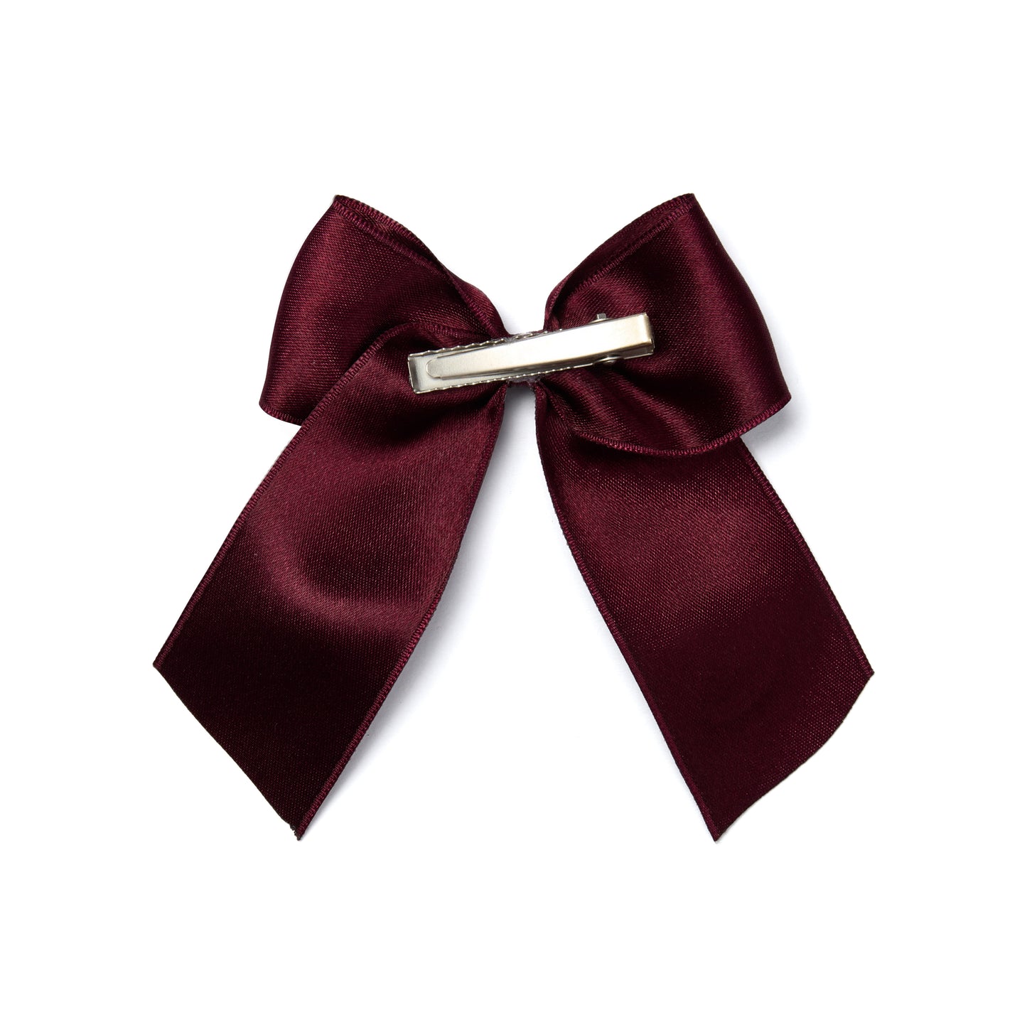 PRE ORDER ADee Girls Dark Cherry Satin Bow Hairclip Ariah