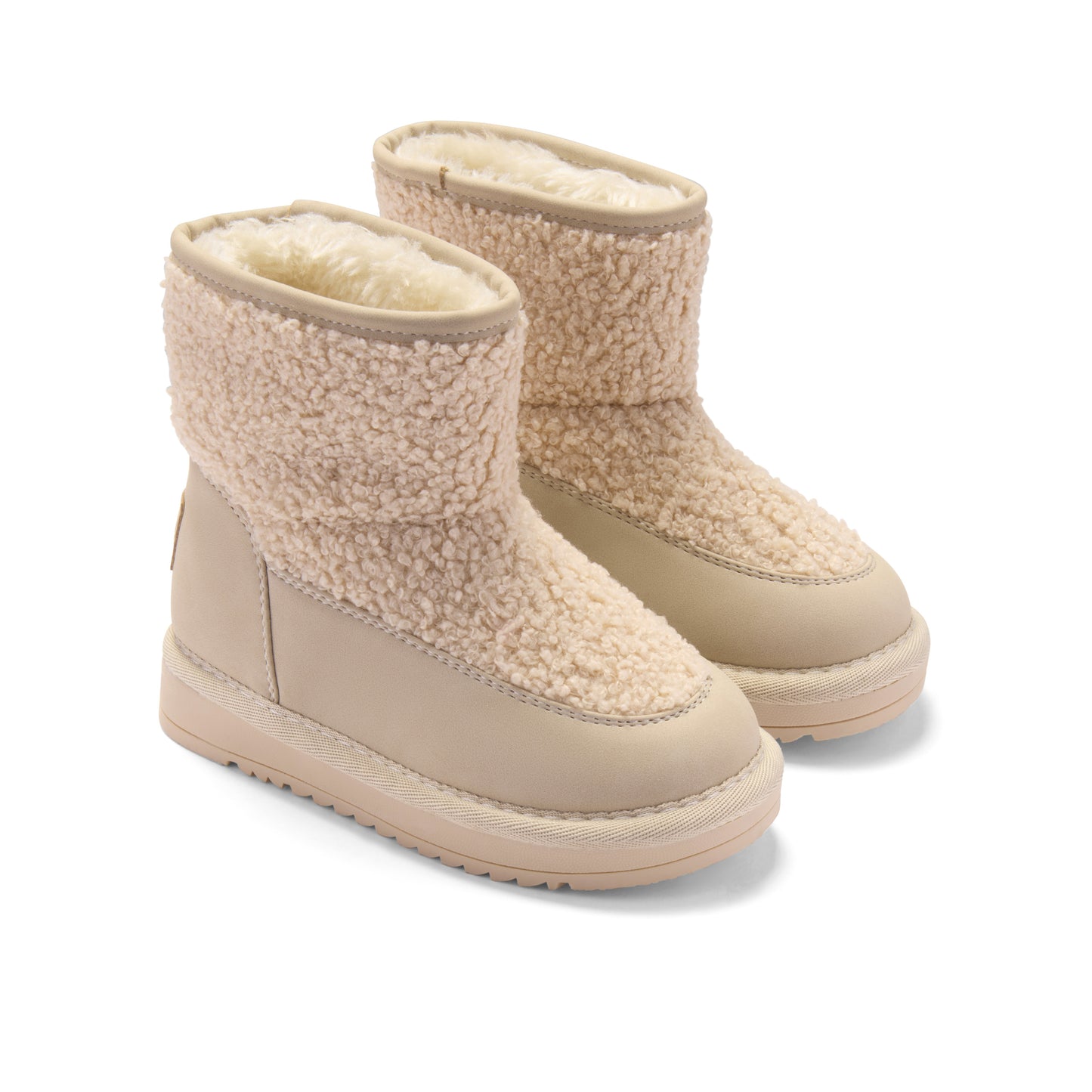 PRE ORDER ADee Girls Beige Boucle Fur Boot Teddie