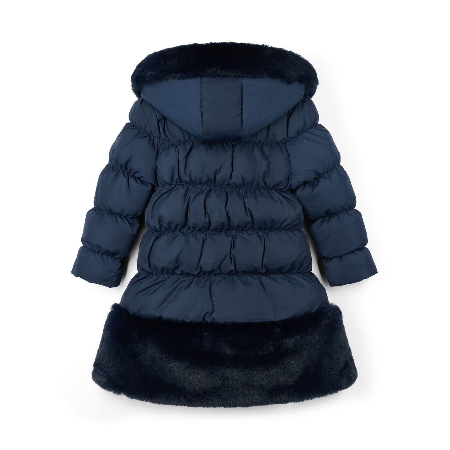 PRE ORDER ADee Girls Navy Fur Long Jacket Rhea