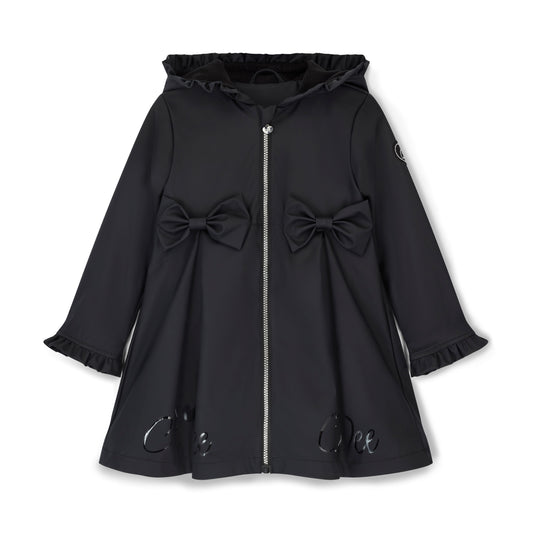 PRE ORDER ADee Girls Black Bow Raincoat Nova